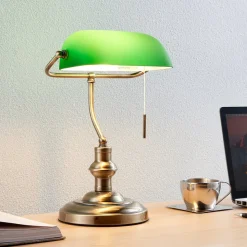 Lindby tafellamp Milenka, brons, hoogte 38cm, metaal