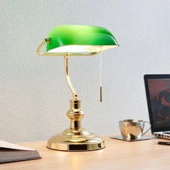 Lindby tafellamp Milenka, messing, hoogte 39cm, metaal