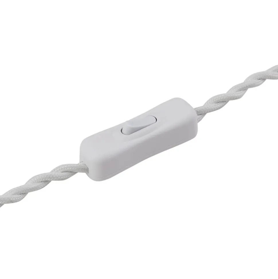 Lindby tafellamp Nielson, beige, kap hoogte 8,5 cm, gips