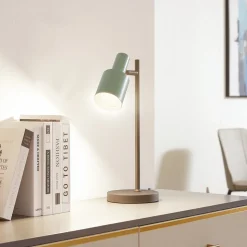 Lindby tafellamp Ovelia, groen/zwart, metaal, E27