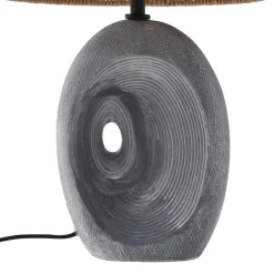 Lindby tafellamp Seasur, blauw-grijs, keramiek, papier, 29cm