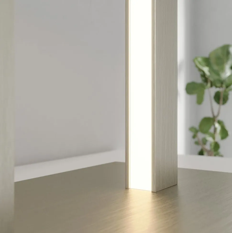 Lindby tafellamp Sigurd, wit, stof, hoogte 54cm, E27