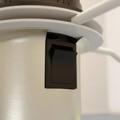 Lindby tafellamp Sigurd, wit, stof, hoogte 54cm, E27