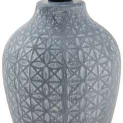 Lindby tafellamp Thalassia, grijs/zwart, Ø 20cm, keramiek