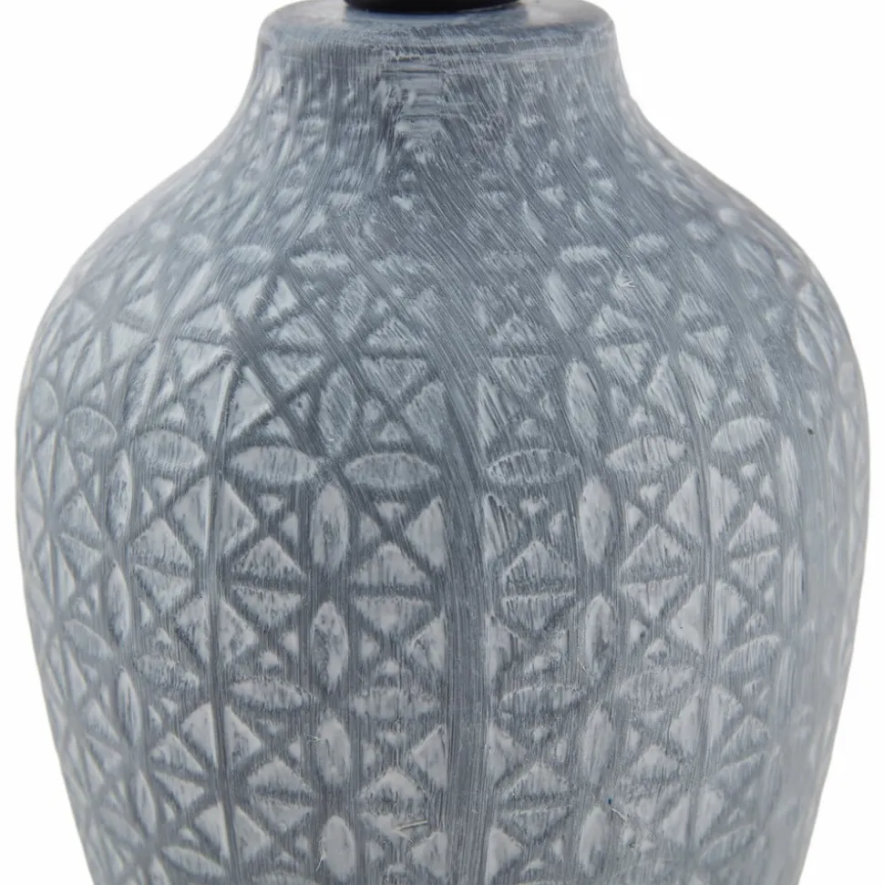 Lindby tafellamp Thalassia, grijs/zwart, Ø 20cm, keramiek