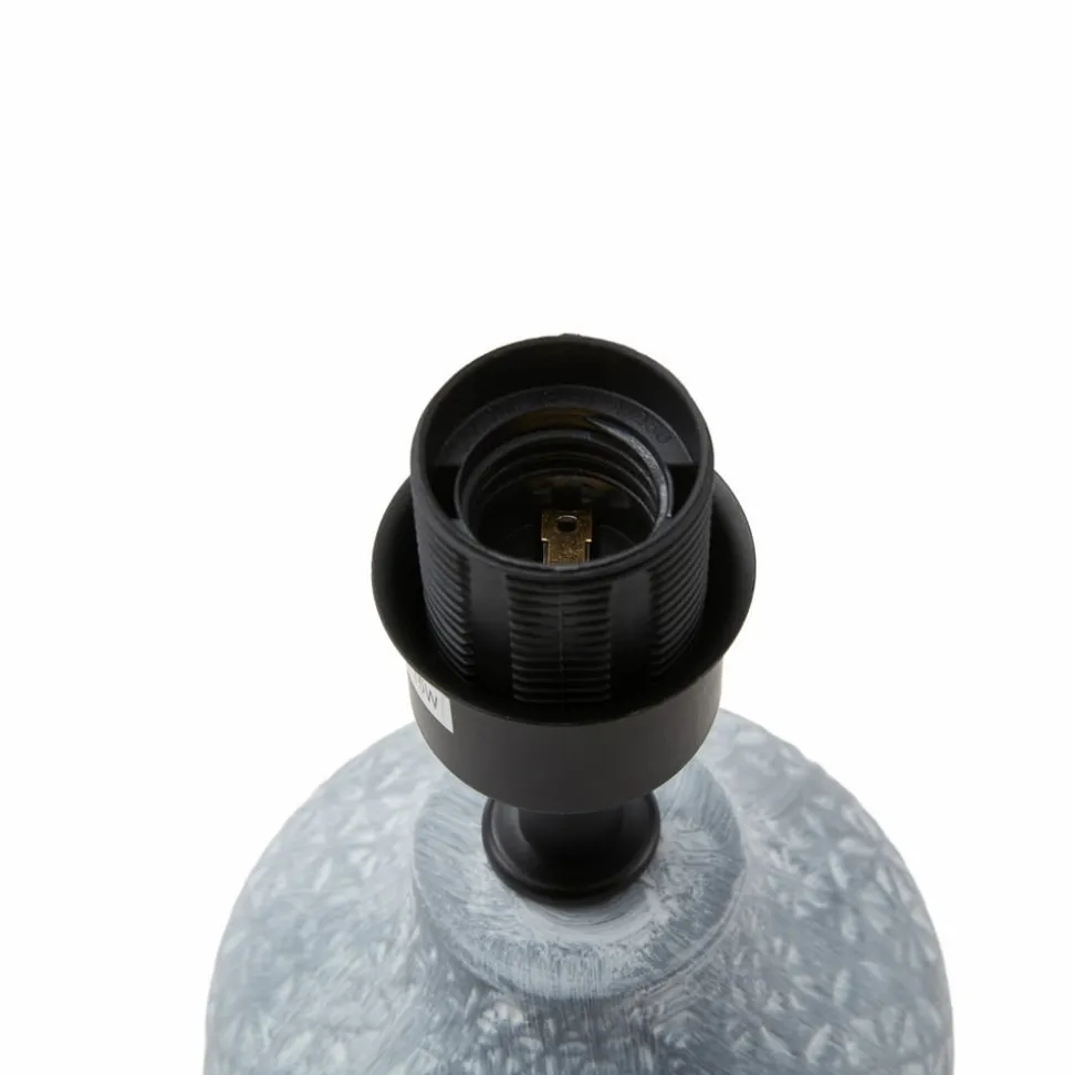 Lindby tafellamp Thalassia, grijs/zwart, Ø 20cm, keramiek