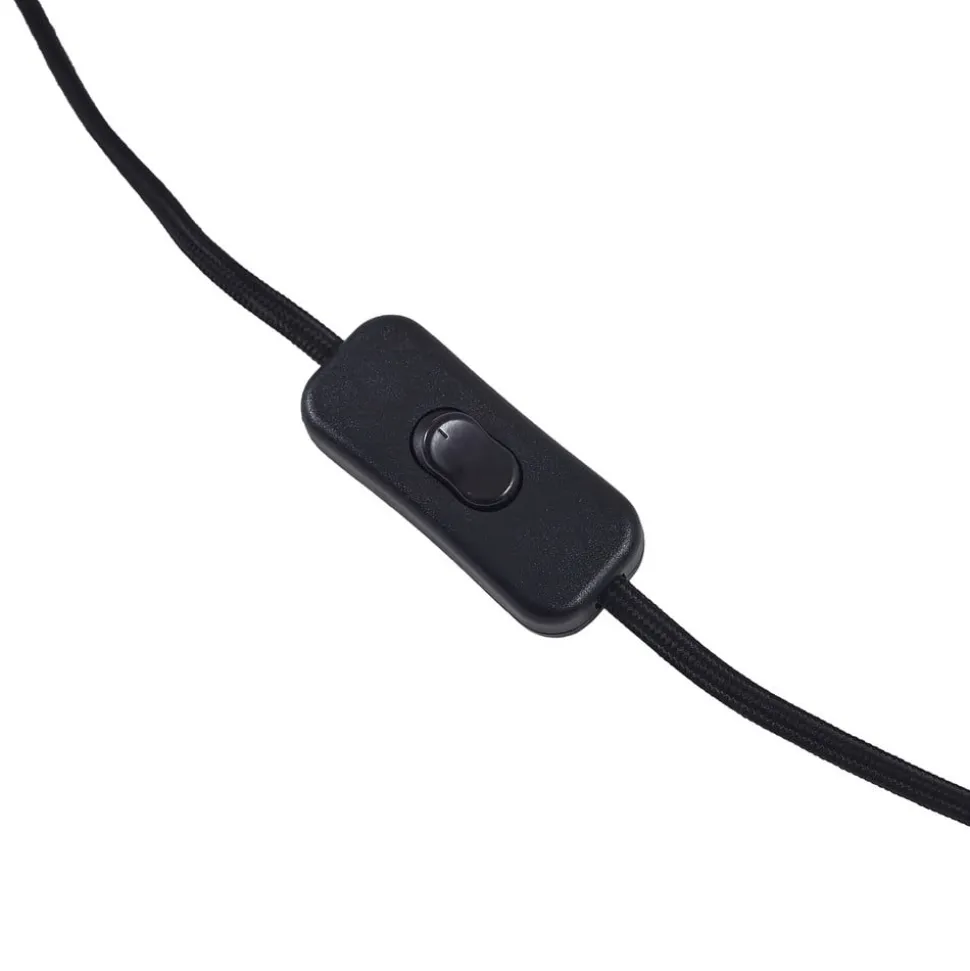 Lindby tafellamp Thalassia, zwart/wit, Ø 26cm, keramiek