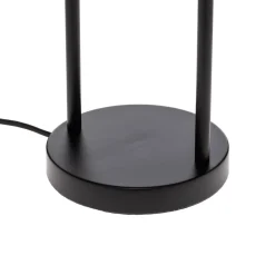 Lindby tafellamp Yaelle, 50 cm hoog, rotan, zwart, E27