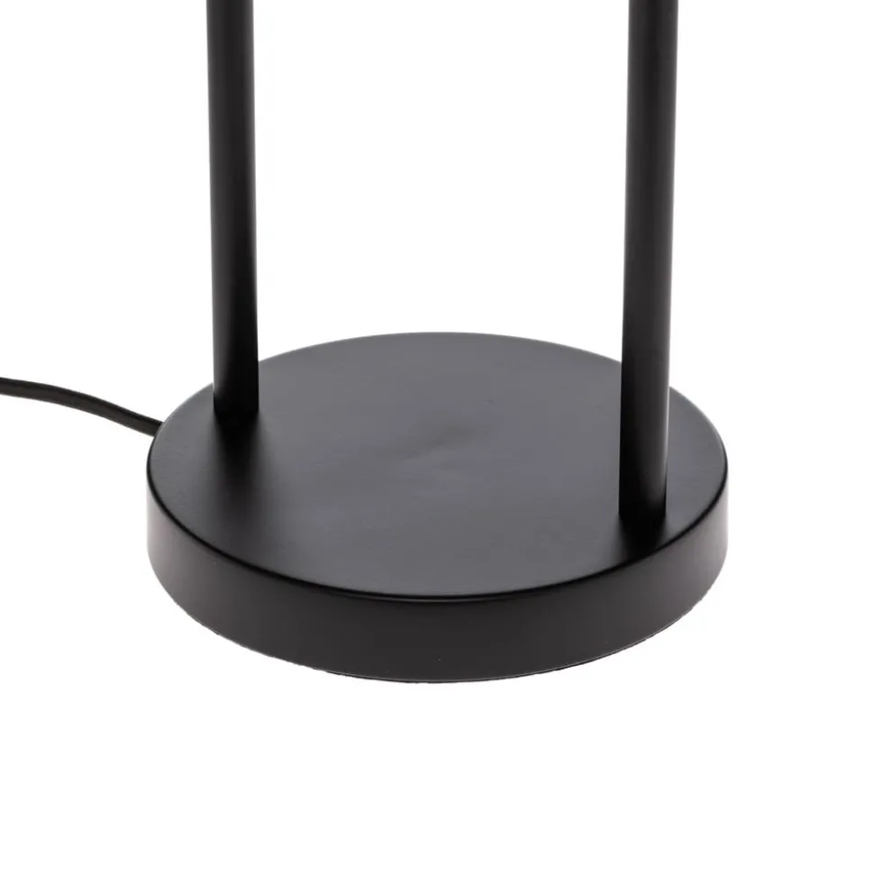 Lindby tafellamp Yaelle, 50 cm hoog, rotan, zwart, E27