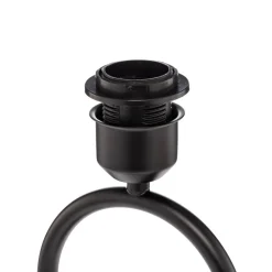 Lindby tafellamp Yaelle, 50 cm hoog, rotan, zwart, E27