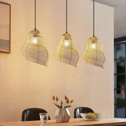 Lindby Taspira hanglamp van vlechtwerk