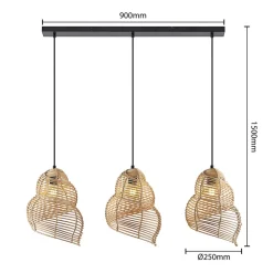 Lindby Taspira hanglamp van vlechtwerk