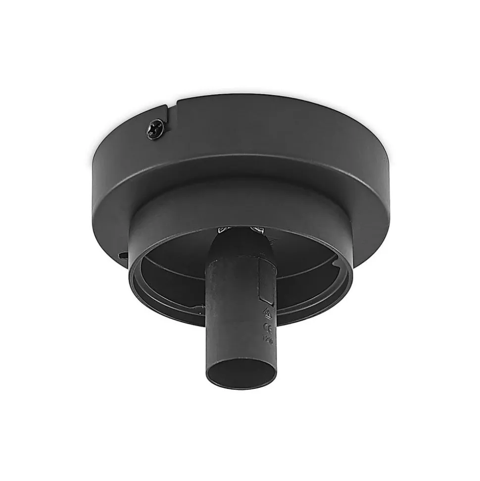 Lindby Tavino plafondlamp, bolvormige kap, zwart