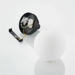 Lindby Tavino plafondlamp, bolvormige kap, zwart