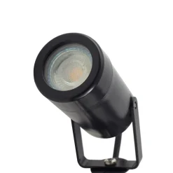 Lindby Thorgal grondspies lamp, Ø 6 cm, zwart, set van 3