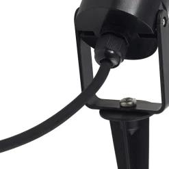 Lindby Thorgal grondspies lamp, Ø 6 cm, zwart, set van 3