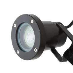 Lindby Thorgal grondspies lamp, Ø 9,8 cm, zwart, set van 3