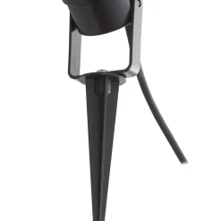 Lindby Thorgal grondspies lamp, Ø 9,8 cm, zwart, set van 3