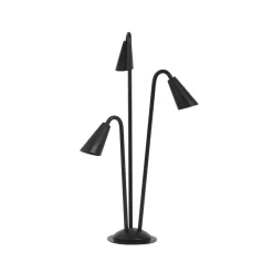 Lindby tuinpadverlichting Sorvete, zwart, metaal, 3-lamps, 83cm