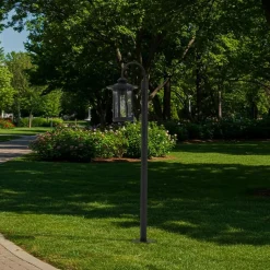 Lindby tuinpadverlichting Zayn, zwart, glas, hoogte 109 cm, IP65