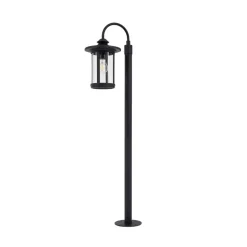 Lindby tuinpadverlichting Zayn, zwart, glas, hoogte 109 cm, IP65