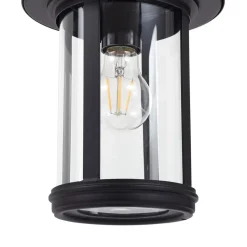 Lindby tuinpadverlichting Zayn, zwart, glas, hoogte 109 cm, IP65