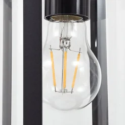 Lindby tuinpadverlichting Zayn, zwart, glas, hoogte 109 cm, IP65