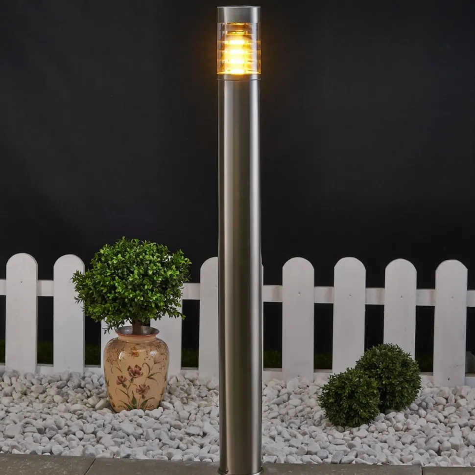 Lindby tuinpadverlichting Enja, 100 cm, roestvrij staal, IP44, E27