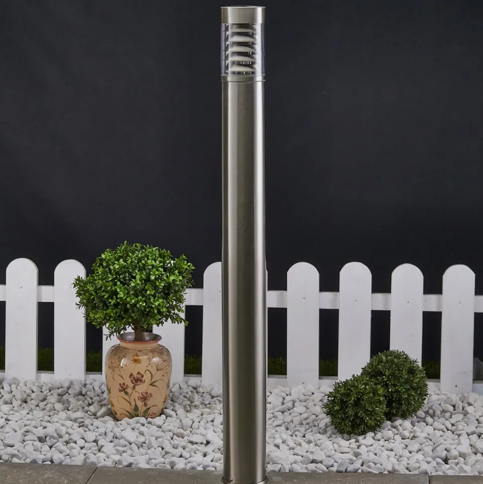Lindby tuinpadverlichting Enja, 100 cm, roestvrij staal, IP44, E27