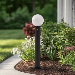 Lindby tuinpadverlichting Dangan, wit, 90 cm, glas, sensor