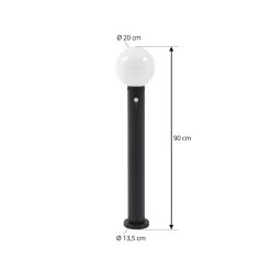 Lindby tuinpadverlichting Dangan, wit, 90 cm, glas, sensor