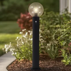 Lindby tuinpadverlichting Dangan, helder, 90 cm, glas, sensor