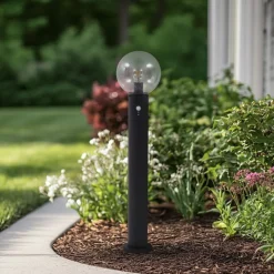 Lindby tuinpadverlichting Dangan, helder, 90 cm, glas, sensor