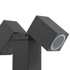 Lindby tuinpadverlichting Othil, 2-lamps, 80 cm, antraciet, metaal