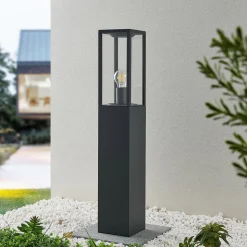 Lindby Tuinpadverlichting, hoogte 80 cm, antraciet metaal