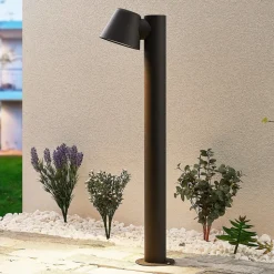 Lindby tuinpadverlichting Ileyna, antraciet, metaal, 70cm