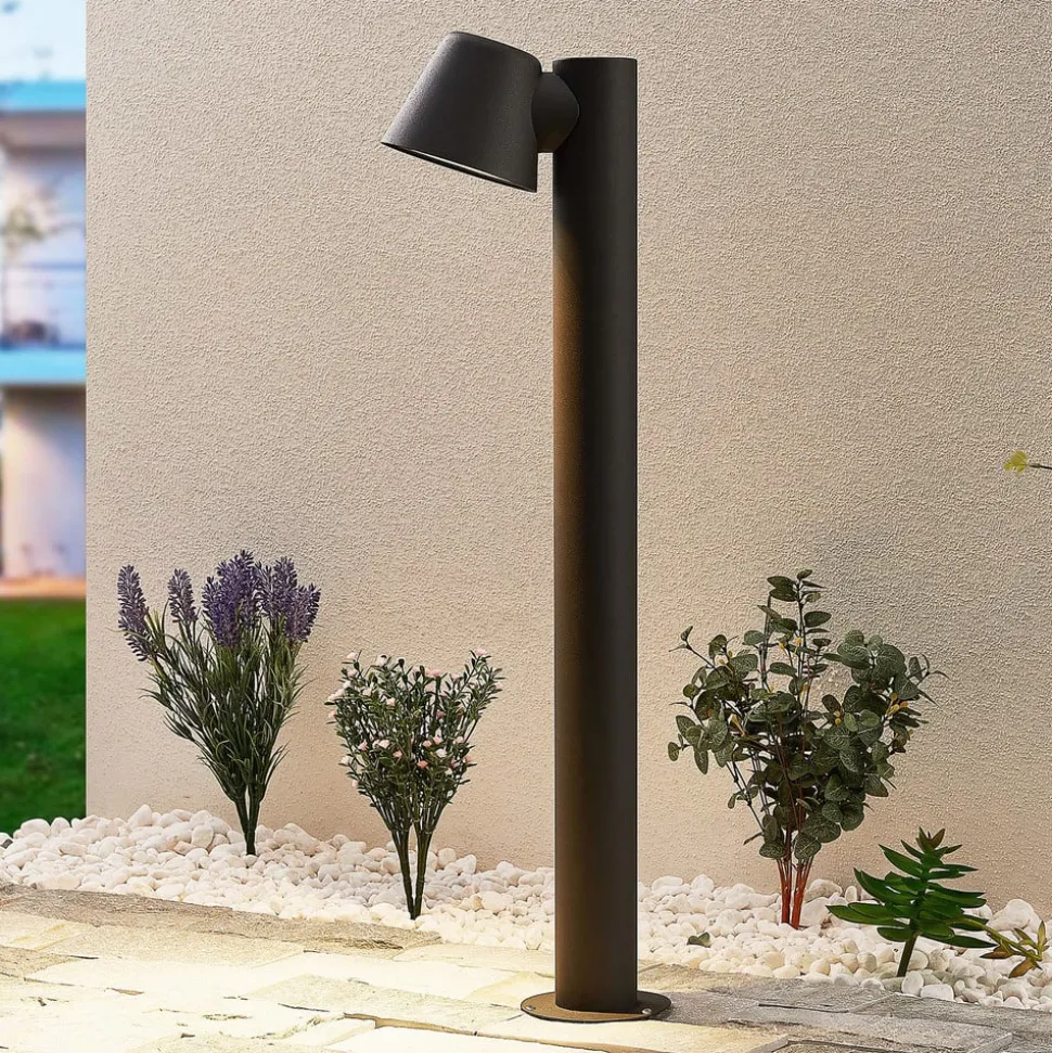 Lindby tuinpadverlichting Ileyna, antraciet, metaal, 70cm