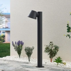 Lindby tuinpadverlichting Ileyna, antraciet, metaal, 70cm