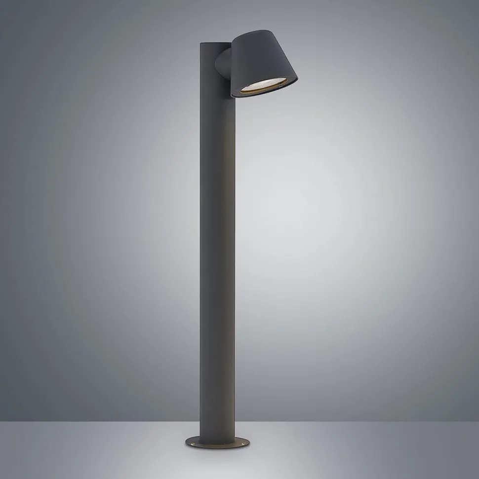 Lindby tuinpadverlichting Ileyna, antraciet, metaal, 70cm