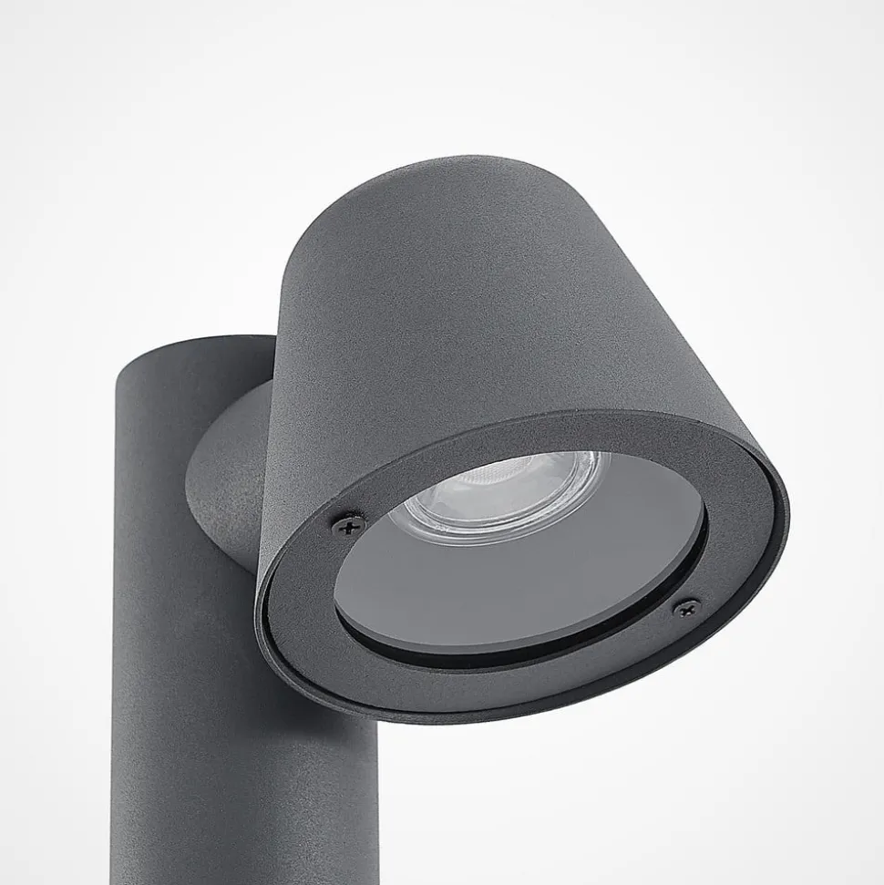 Lindby tuinpadverlichting Ileyna, antraciet, metaal, 70cm