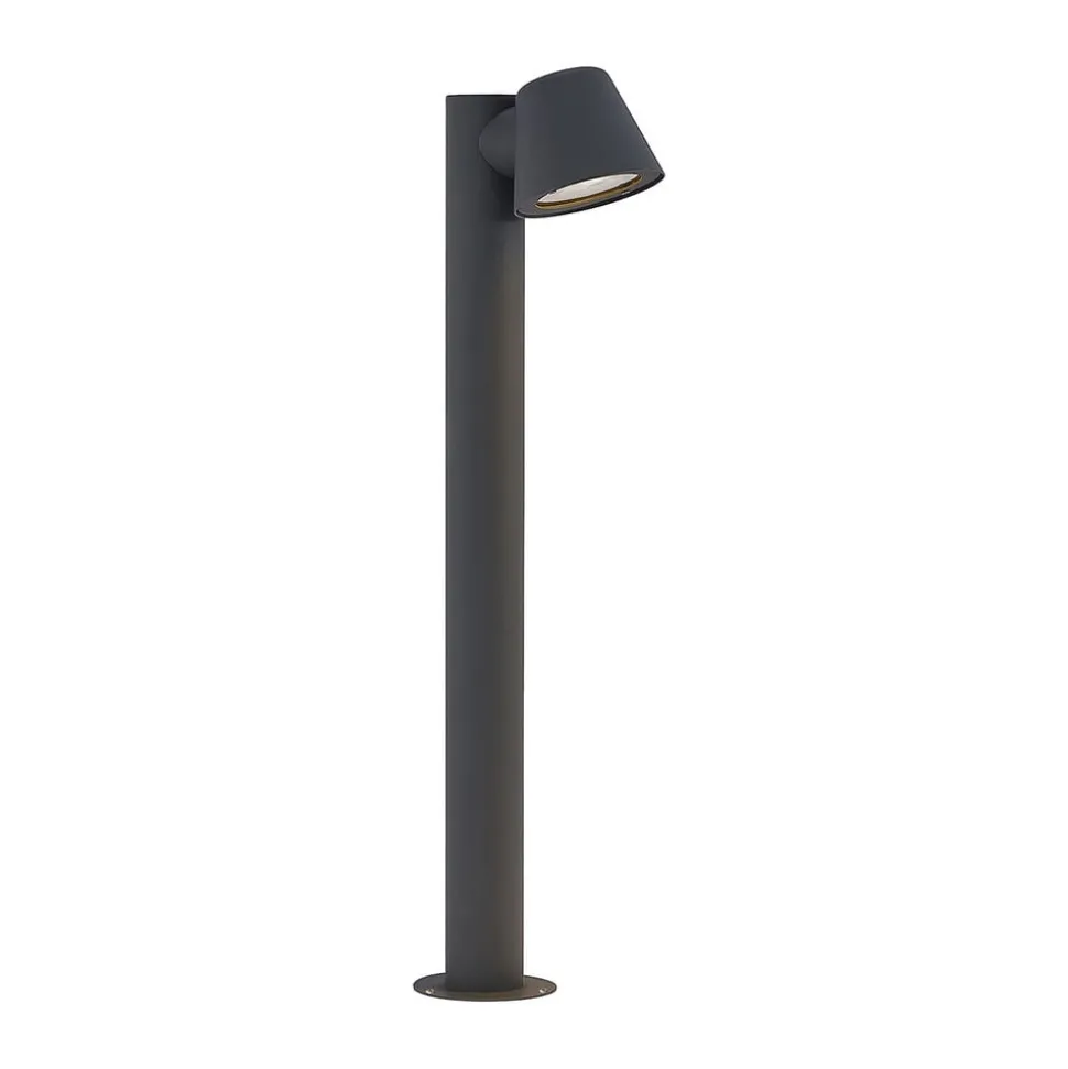 Lindby tuinpadverlichting Ileyna, antraciet, metaal, 70cm