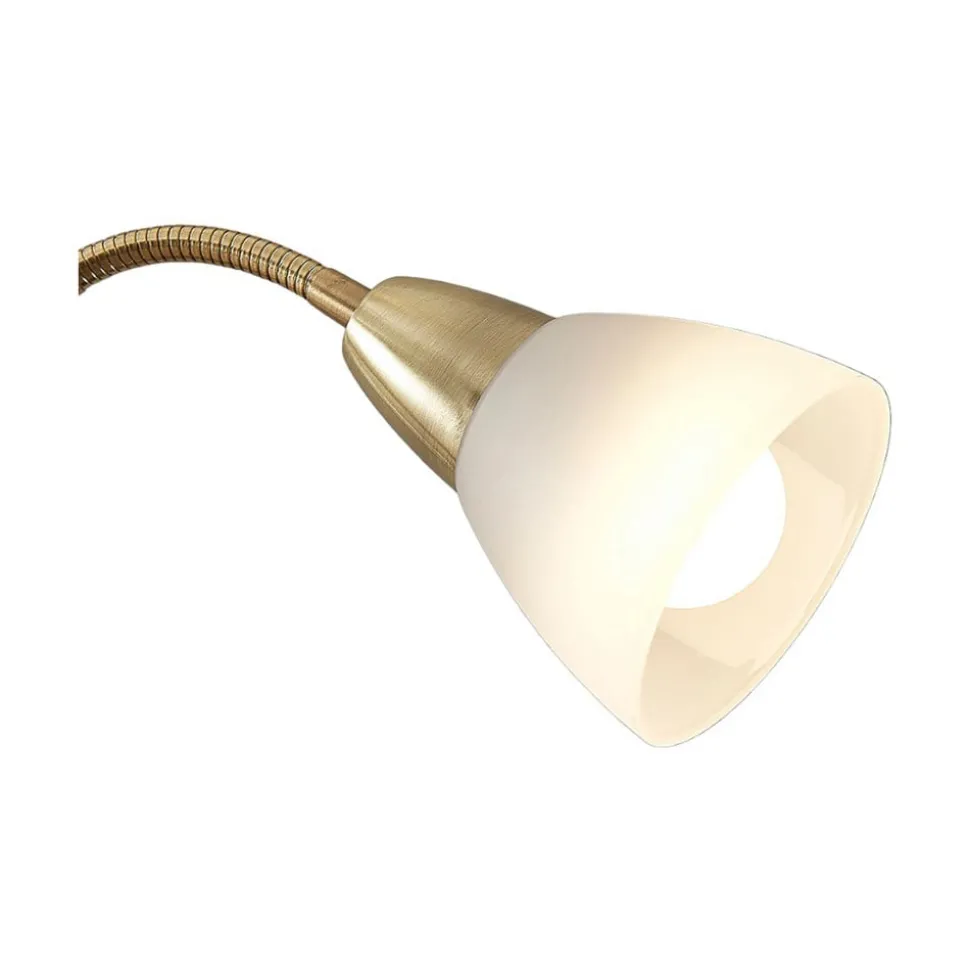 Lindby uplighter Jost, 180 cm, messing, leeslamp, E27