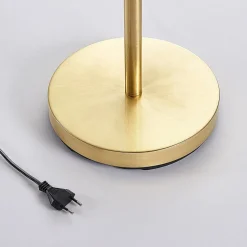 Lindby uplighter Jost, 180 cm, messing, leeslamp, E27