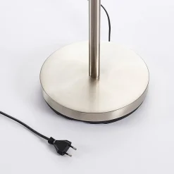 Lindby uplighter Jost, 180 cm, nikkelkleurig, leeslampje
