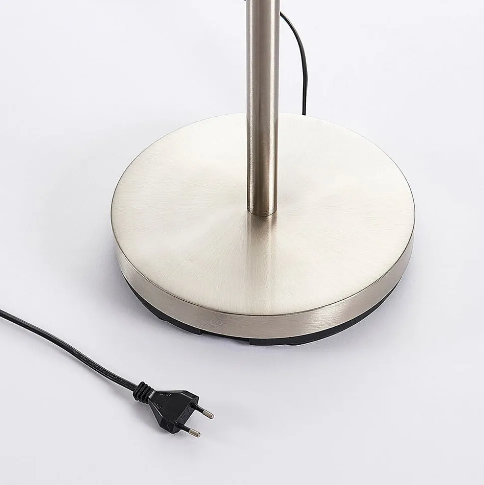 Lindby uplighter Jost, 180 cm, nikkelkleurig, leeslampje