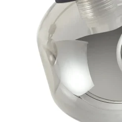 Lindby Valentina plafondlamp, grijs/zwart, 4-lamps, glas