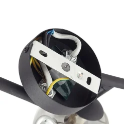 Lindby Valentina plafondlamp, grijs/zwart, 4-lamps, glas