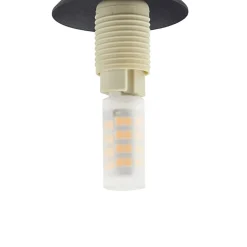 Lindby Valentina plafondlamp, grijs/zwart, 4-lamps, glas