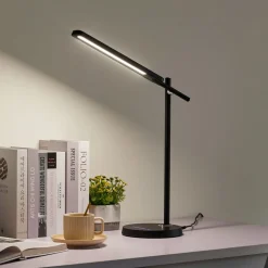 Lindby Valtorin LED bureaulamp, zwart