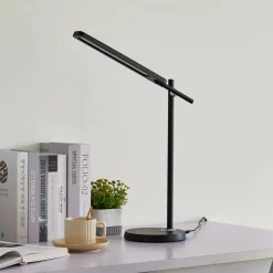 Lindby Valtorin LED bureaulamp, zwart